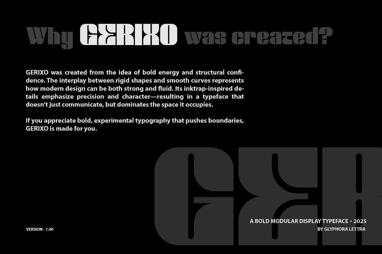 Gerixo - Bold Display Sans Serif