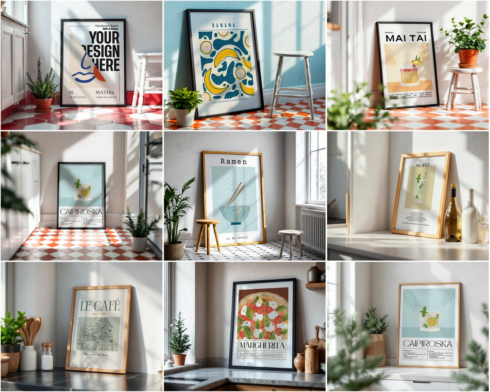 35 Kitchen Frames Mockup PSD Bundle — image 2
