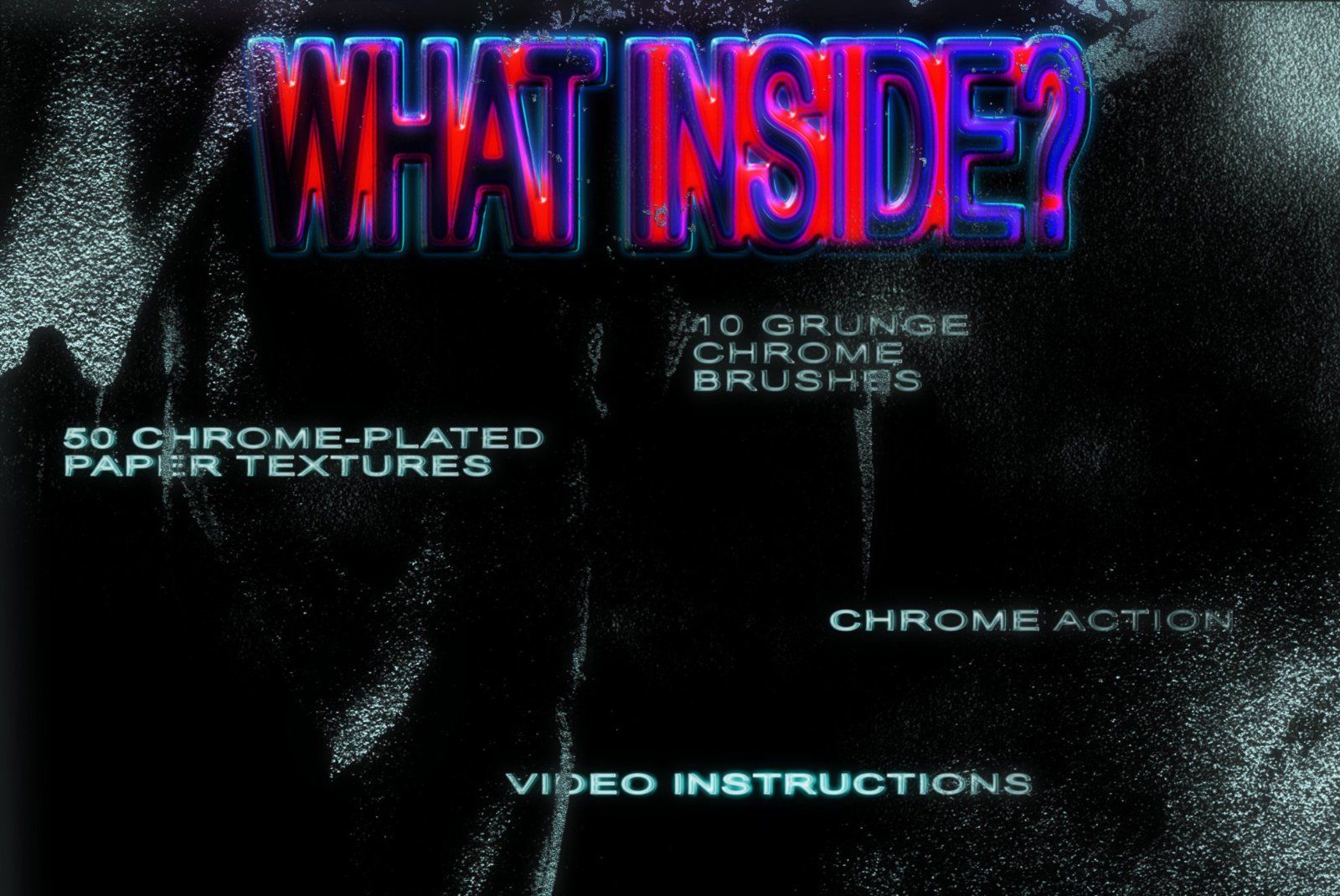 Chrome-plated paper texture pack