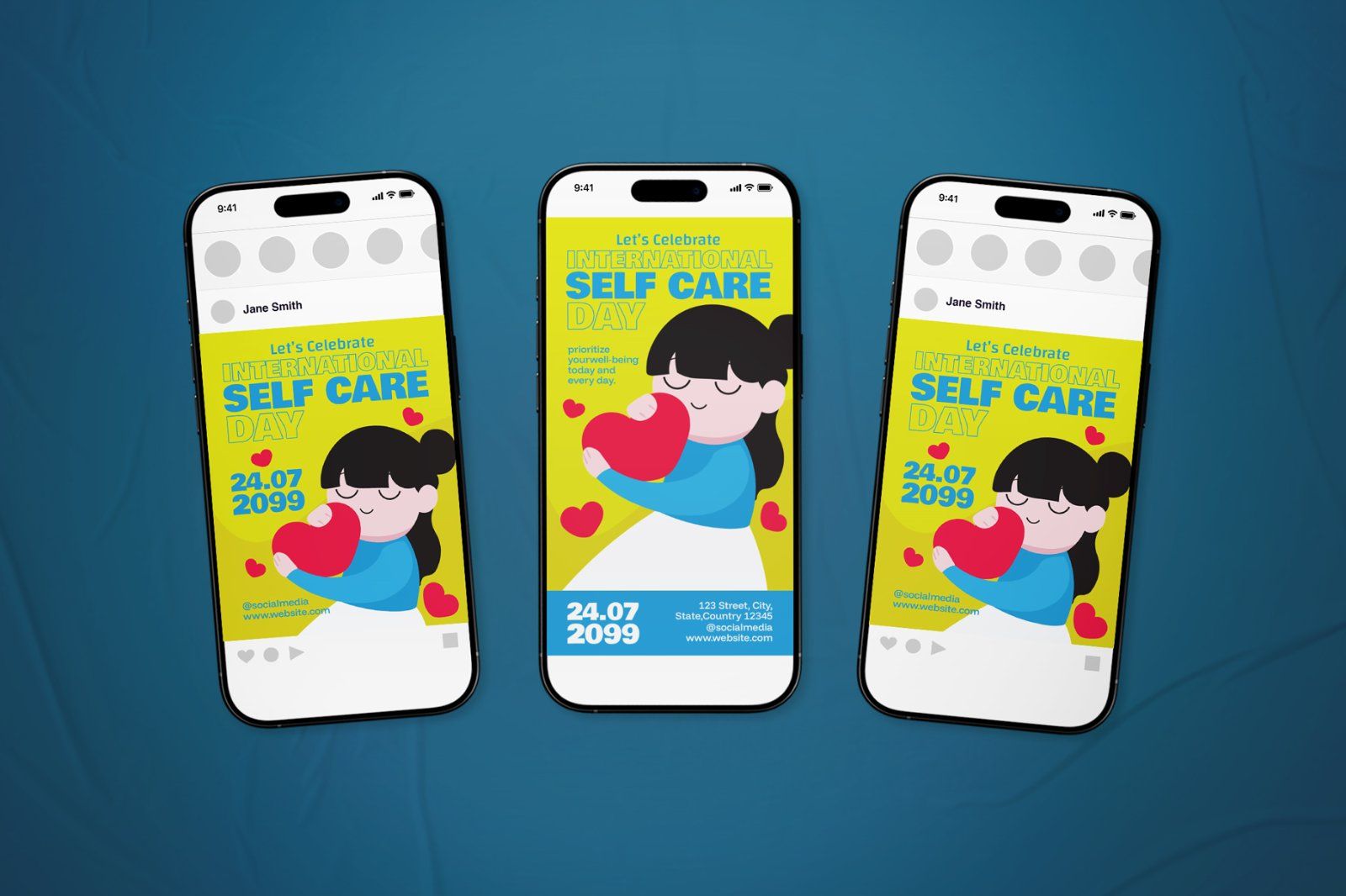 International Self Care Day Event Flyer Set — image 1