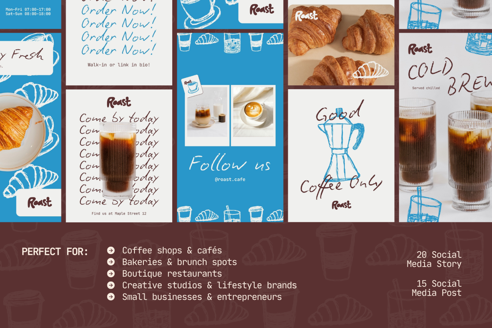 Hand-Drawn Café Social Media Kit — image 2