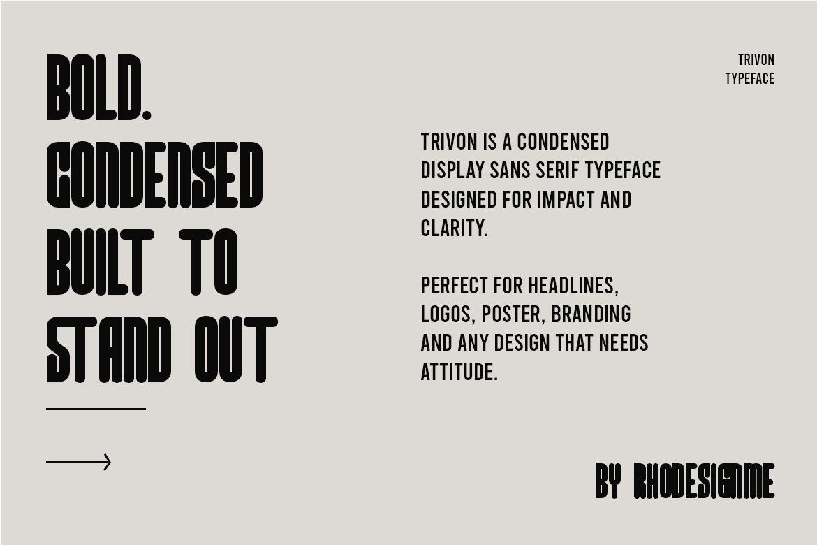 Trivon – Condensed Display Sans Serif Font — image 2