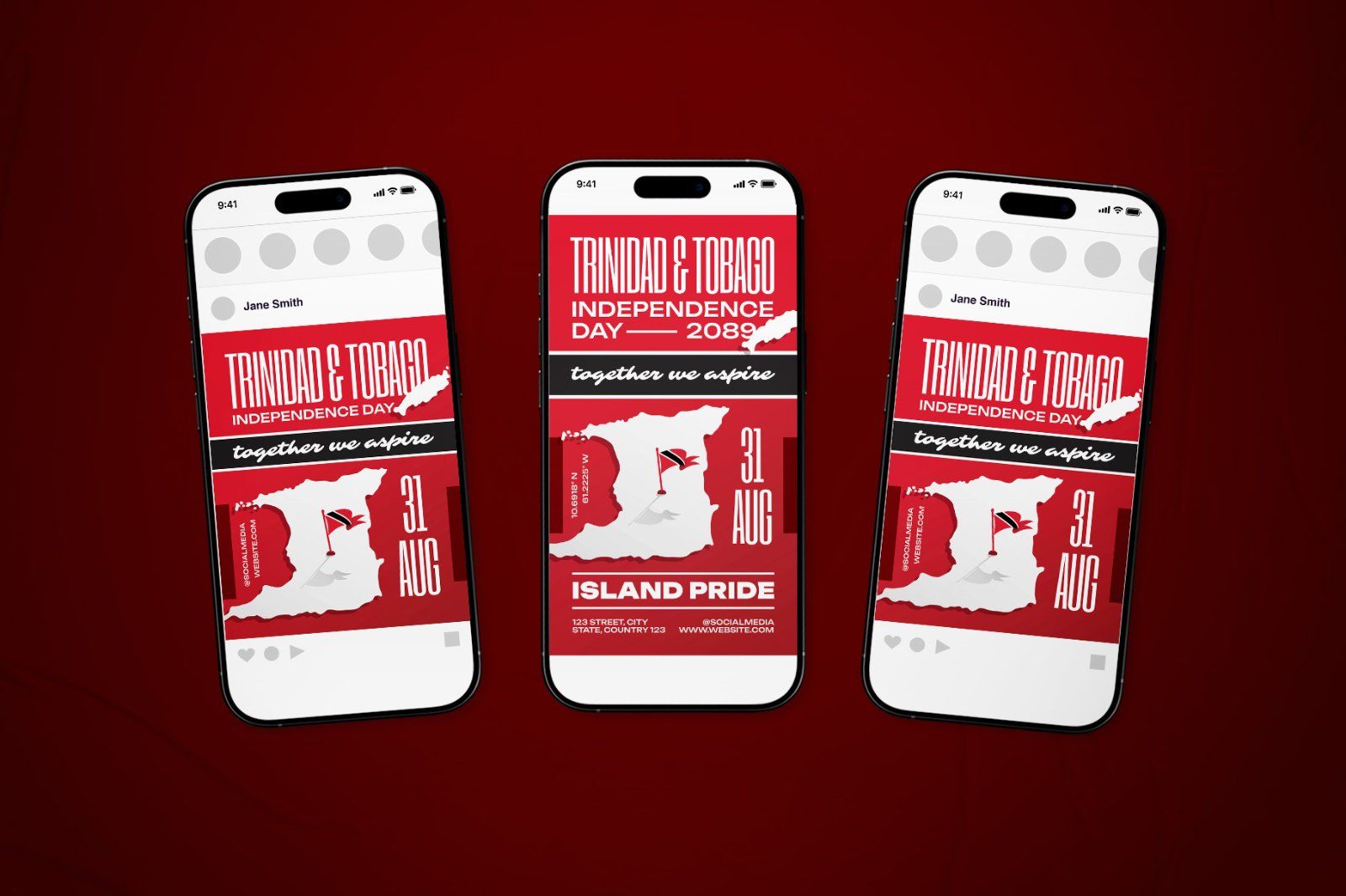 Trinidad & Tobago Independence Day Celebration Flyer Set — image 1