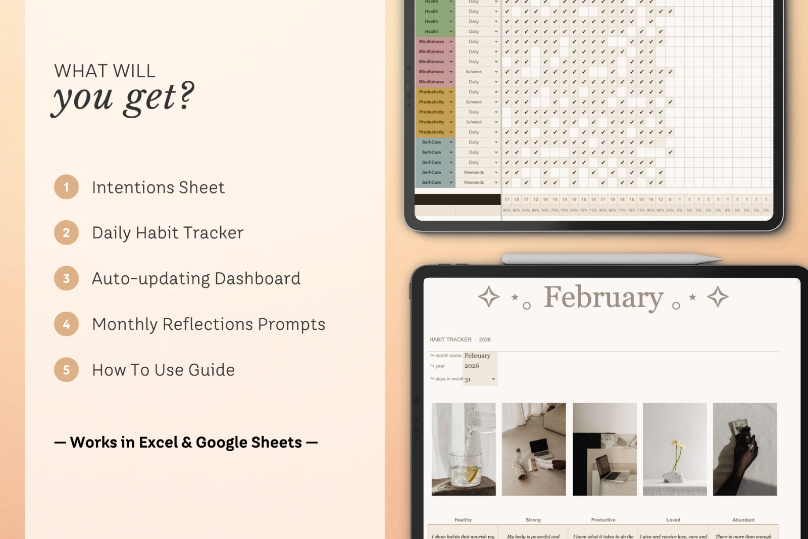 Simple Habit Tracker | Google Sheets — image 2