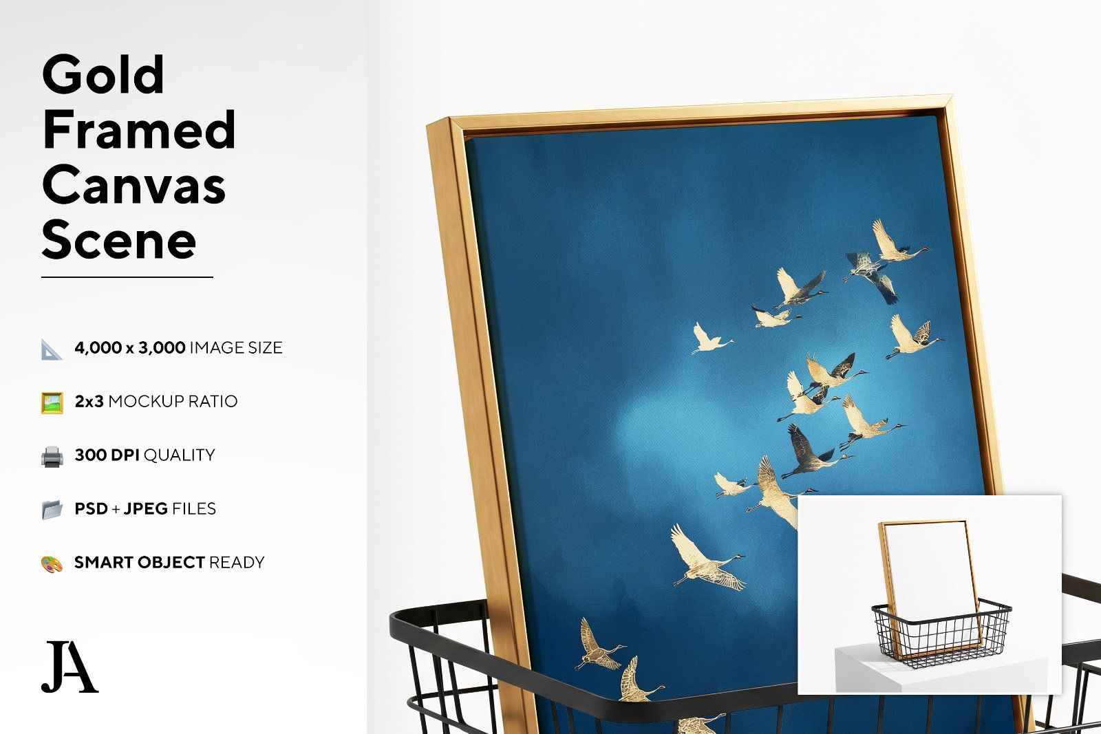 Gold Framed Canvas | 2x3 Ratio PSD — image 3
