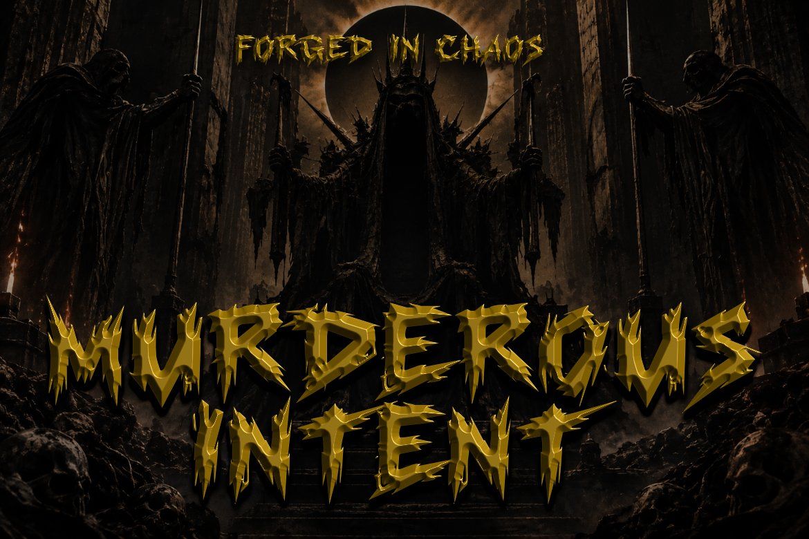 THORN WARTH – Extreme Metal Display Font | Brutal Death Metal & Dark Fantasy Typeface — image 2