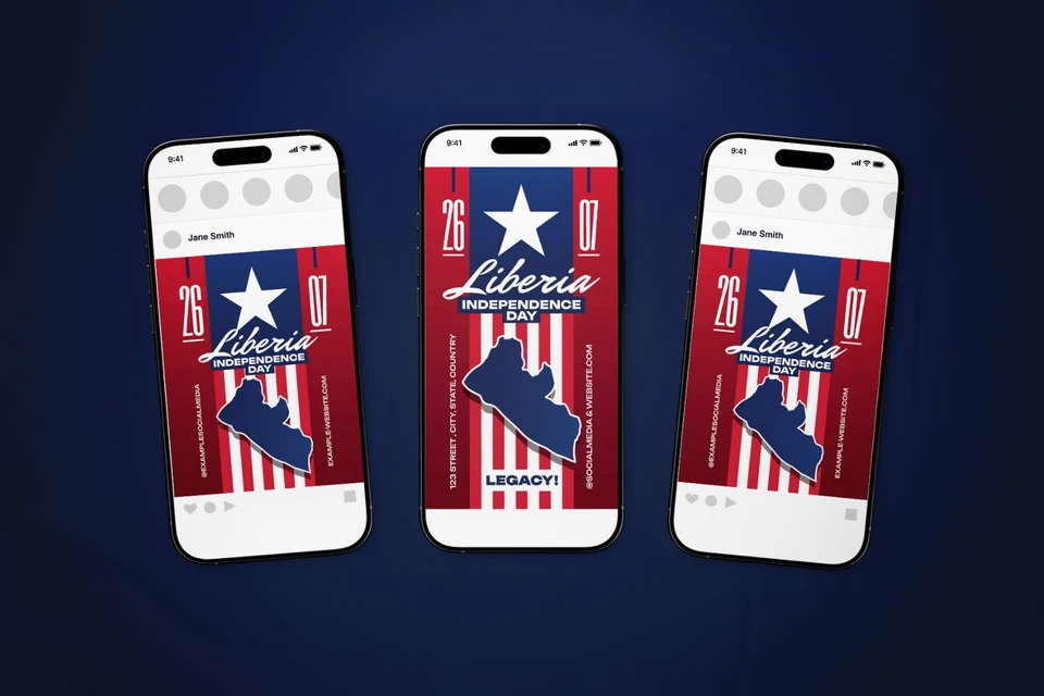 Liberia Independence Day Celebration Flyer Set