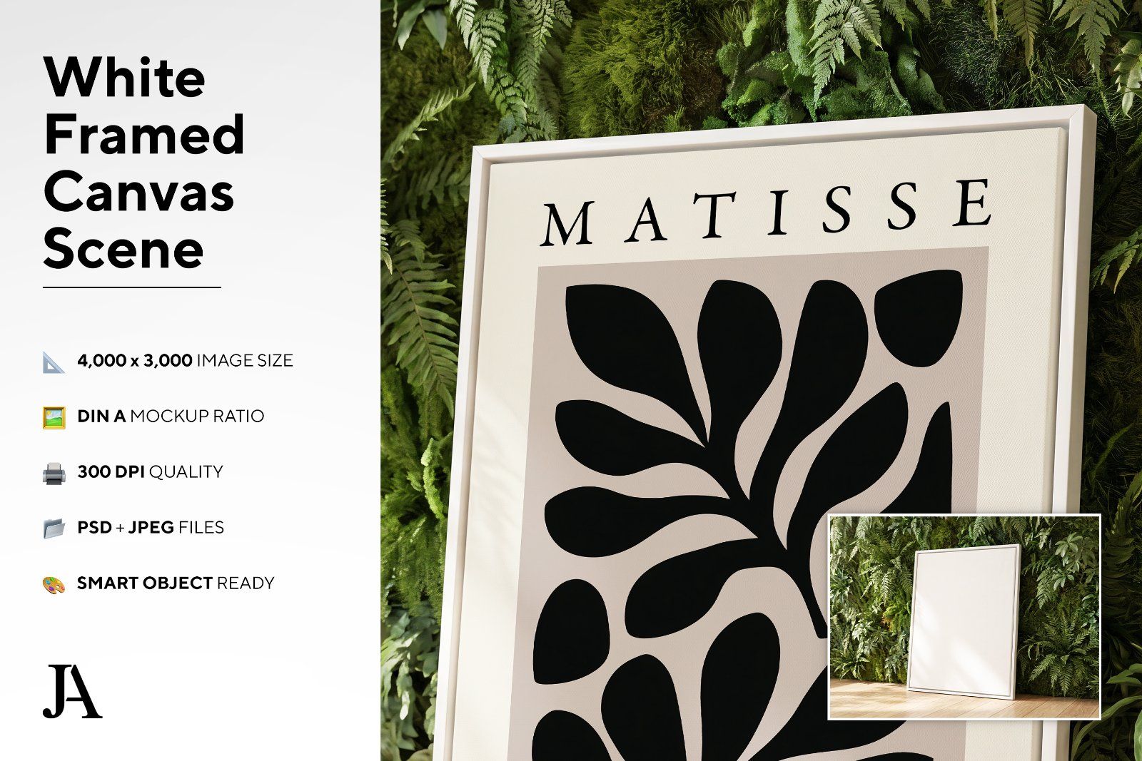 White Framed Canvas | DIN A PSD — image 3