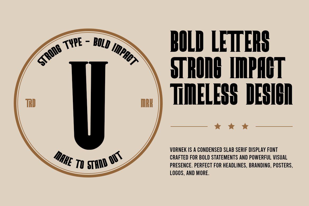 Vornek | Condensed Slab Serif Display Font — image 2