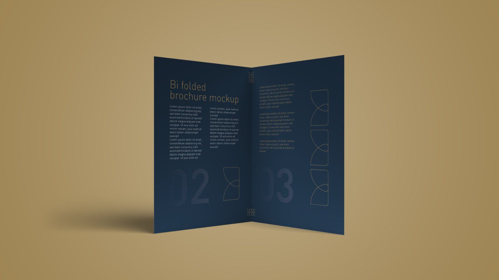 A4 Bi-Fold Brochure Mockup – 5 PSD Bundle Files, Folded Flyer & Print Branding Mockup