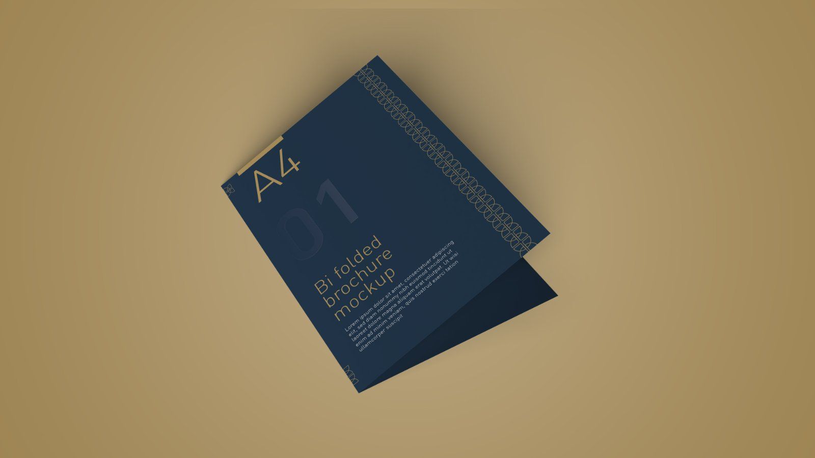 A4 Bi-Fold Brochure Mockup – 5 PSD Bundle Files, Folded Flyer & Print Branding Mockup