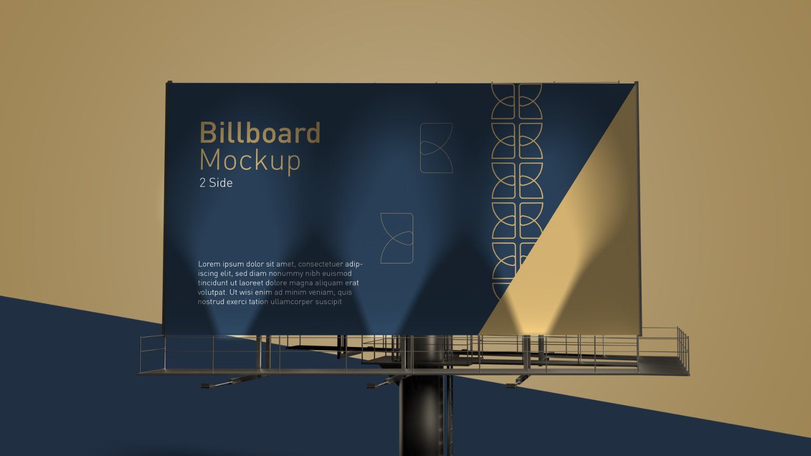 Outdoor Billboard Mockup – 5 PSDs, Double-Sided Advertising Display