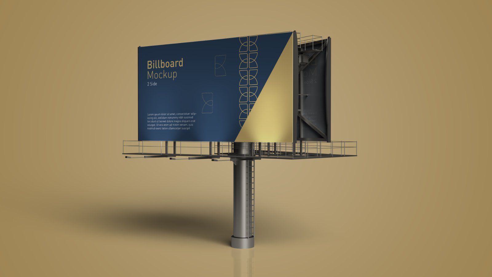 Outdoor Billboard Mockup – 4 PSDs, Double-Sided Advertising Display