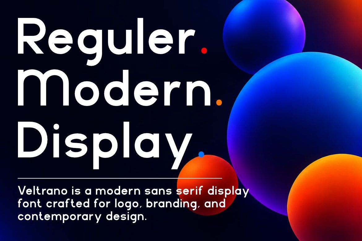 Veltrano | Clean Modern Display Font — image 2