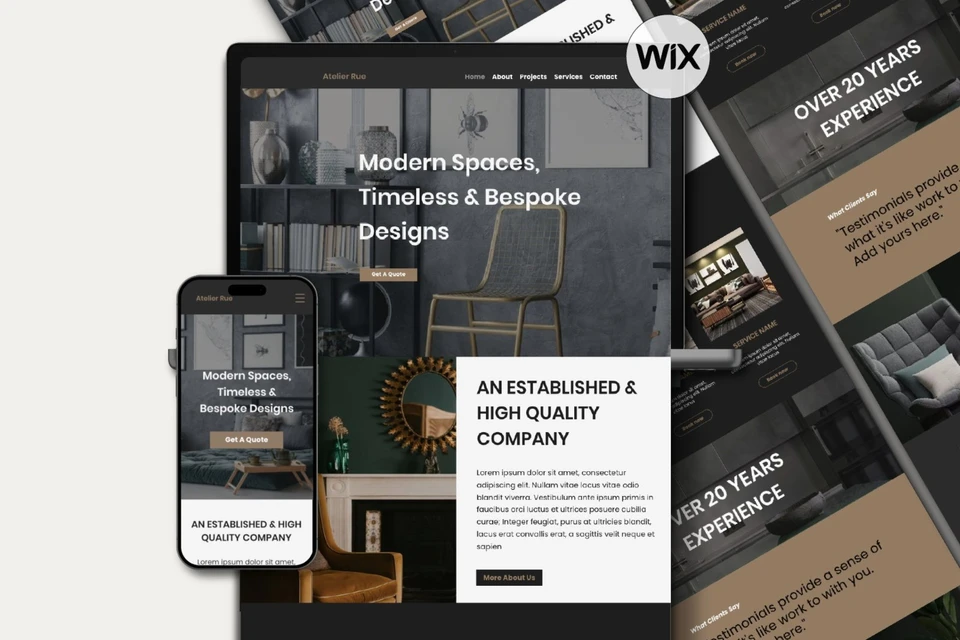 Wix Interior Design Portfolio Website