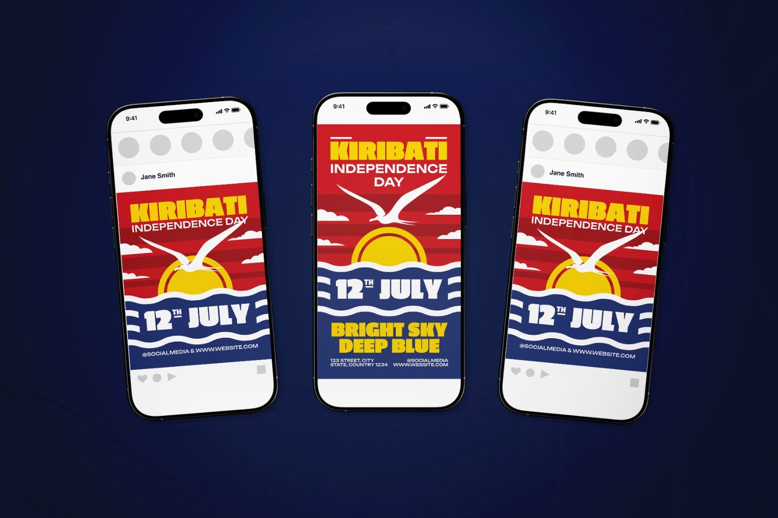 Kiribati Independence Day Celebration Flyer Set — image 1