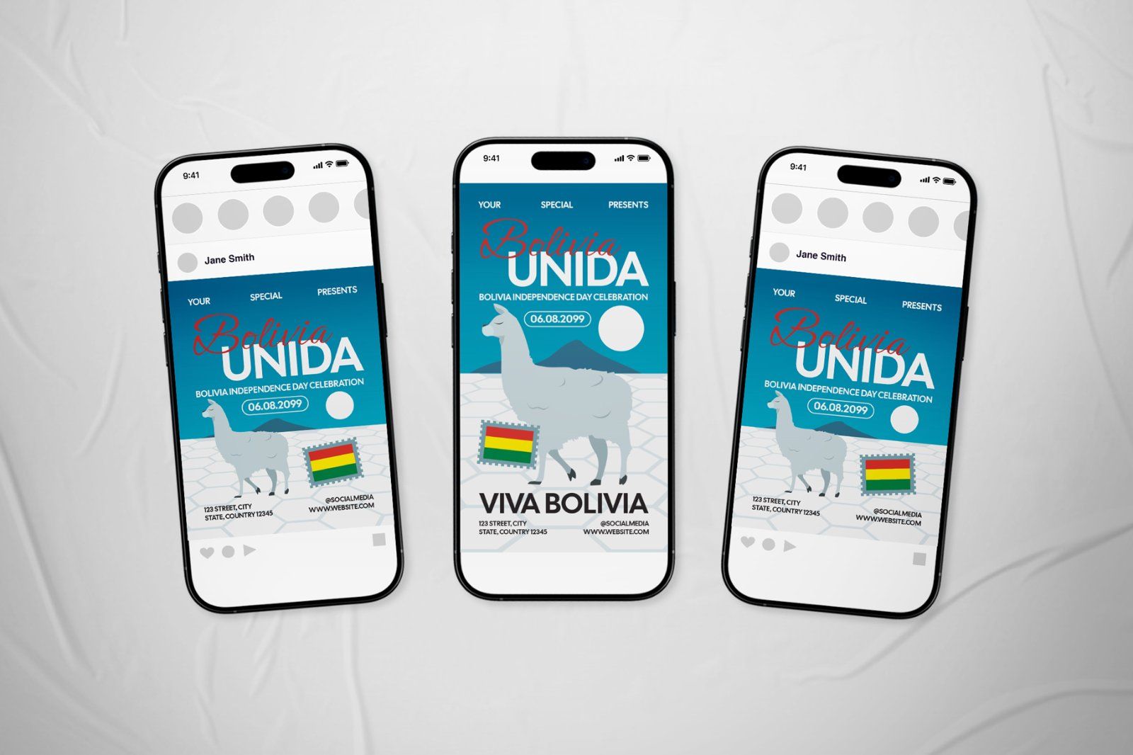Bolivia Independence Day Event Flyer Set — image 1
