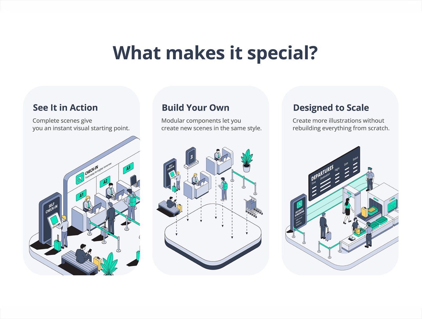 AirportFlow-Isometric Illustration System — image 2