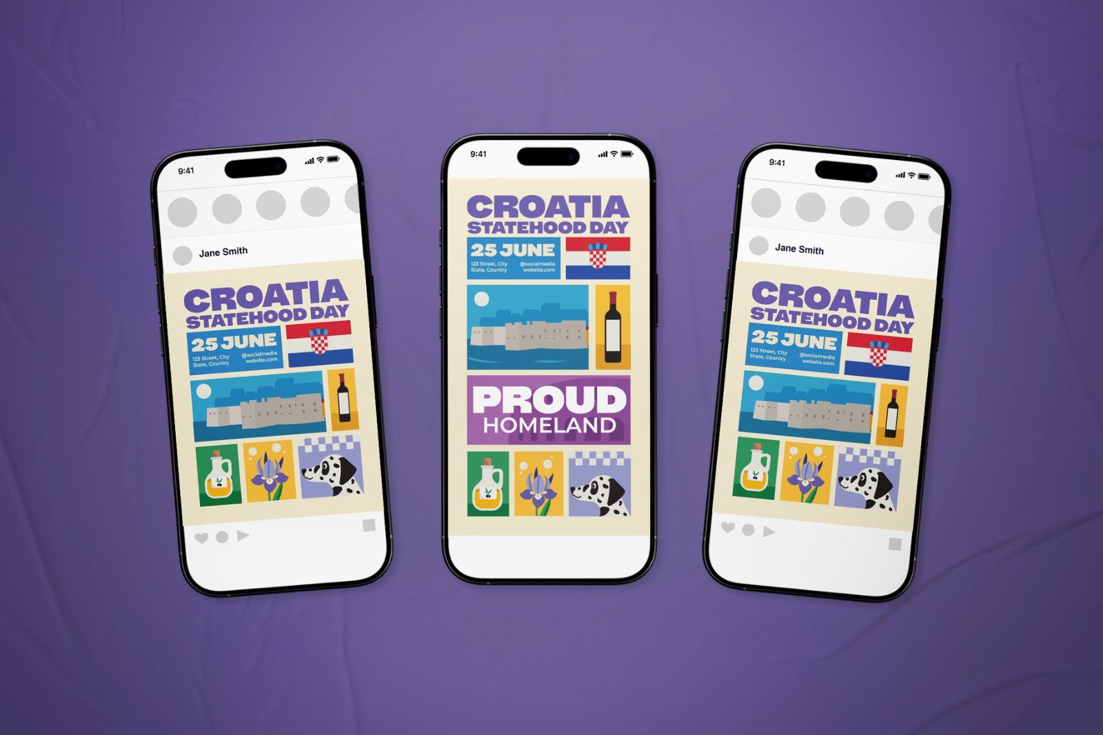 Croatia Statehood Day Event Flyer Set — image 1