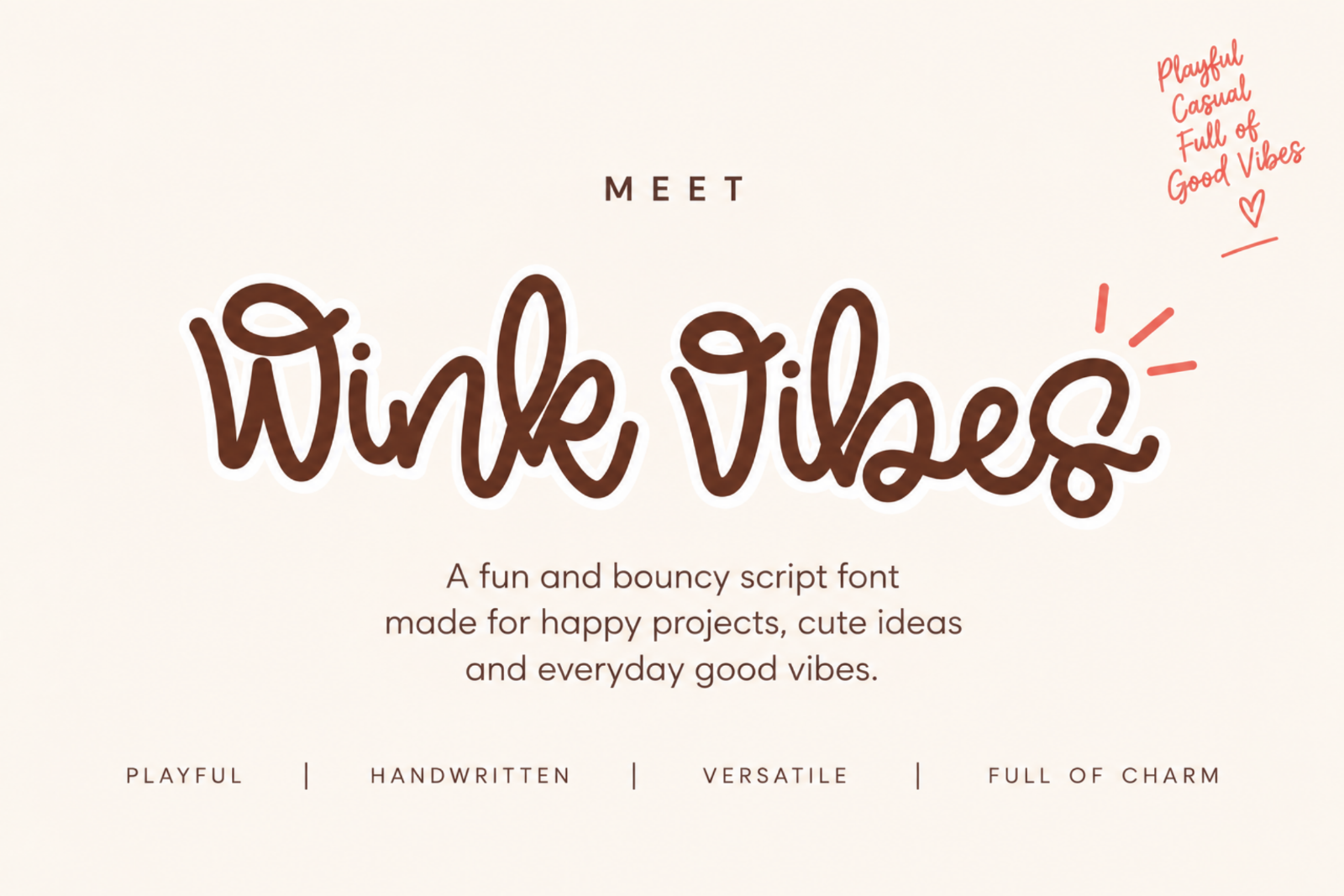 Wink Vibes – Bouncy Script Font — image 2
