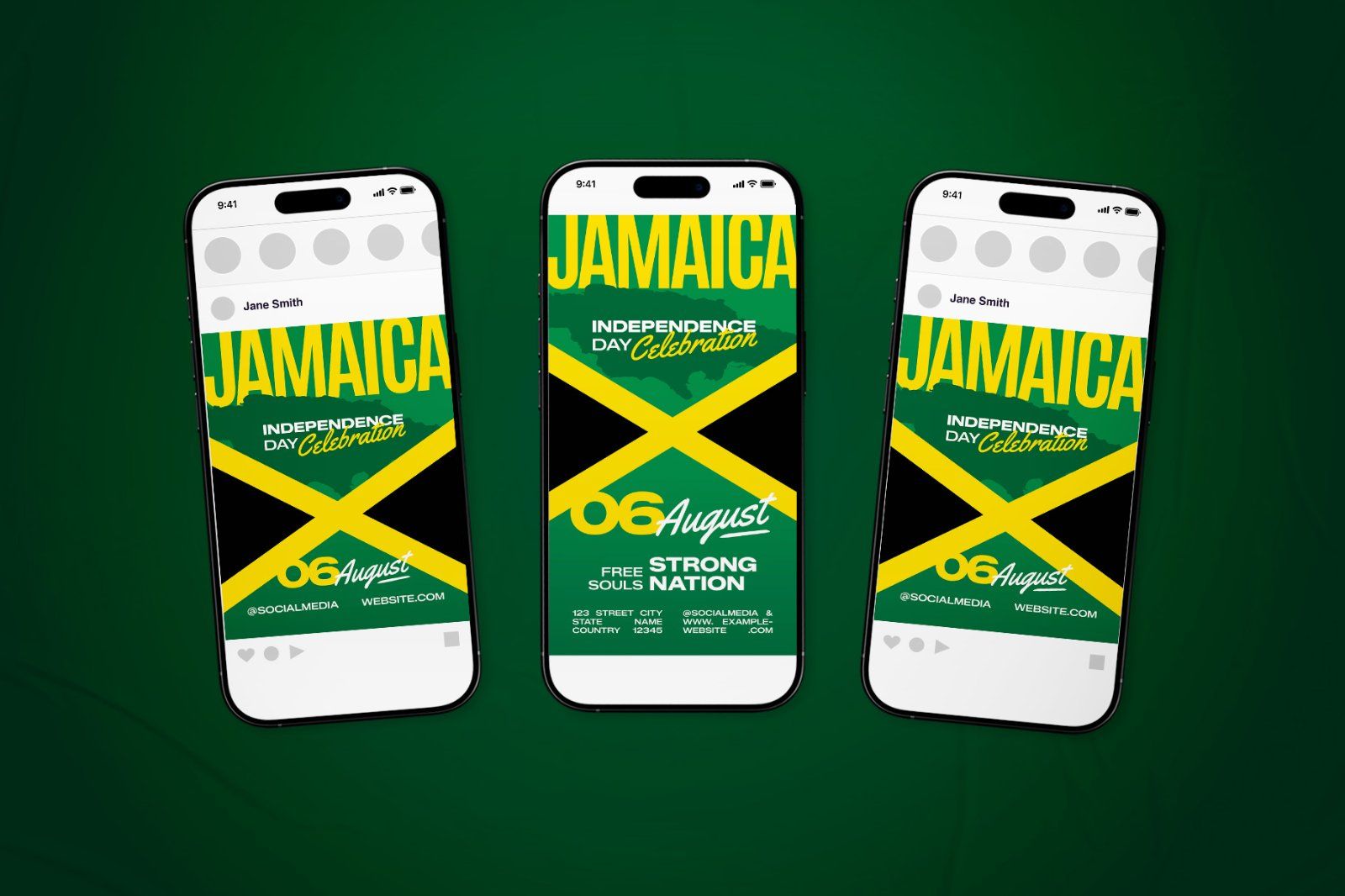 Jamaica Independence Day Celebration Flyer Set — image 1
