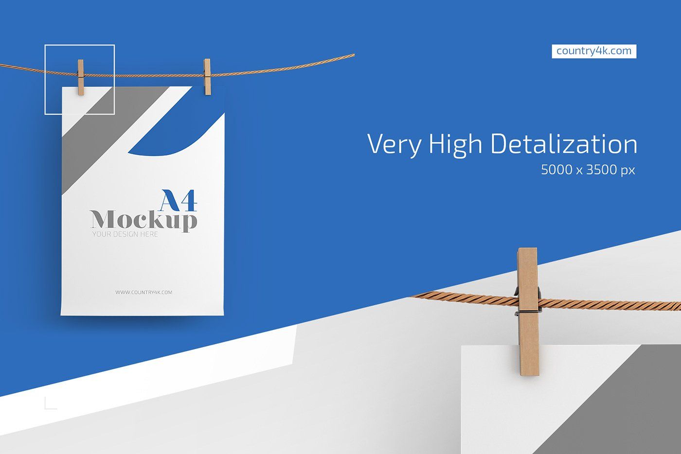 A4 Flyer Paper Mockup Set