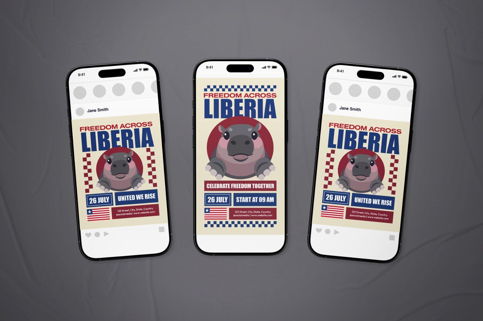 Liberia Independence Day Event Flyer Set — image 1