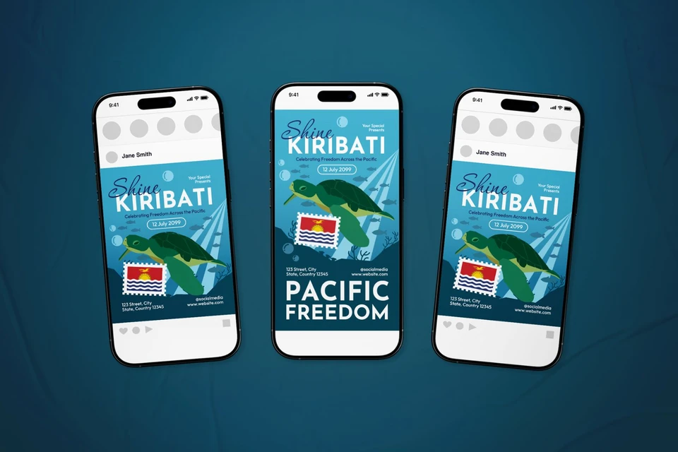 Kiribati Independence Day Event Flyer Set