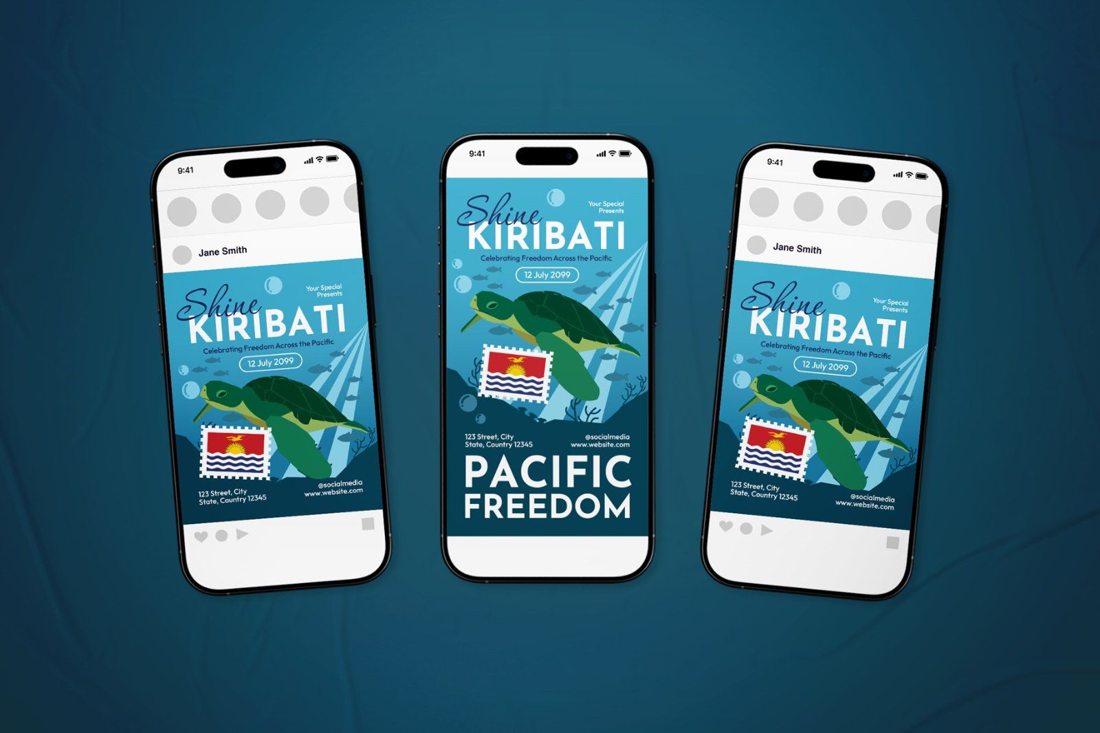 Kiribati Independence Day Event Flyer Set — image 1