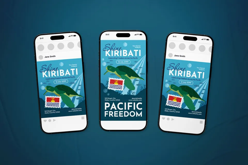 Kiribati Independence Day Event Flyer Set