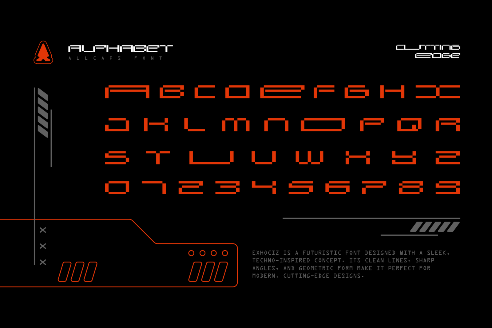 Exhociz - Futuristic Display Font — image 2