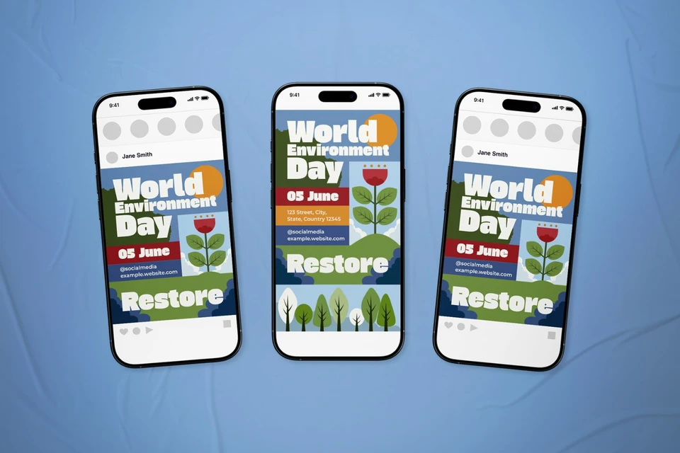 World Environment Day Event Flyer Set