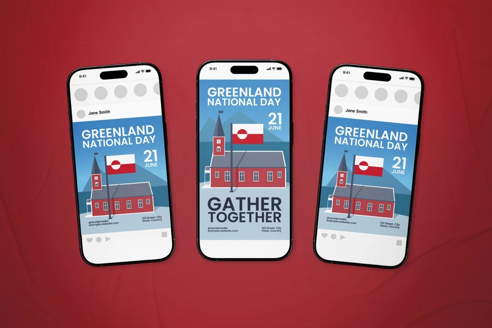 Greenland National Day Event Flyer Set