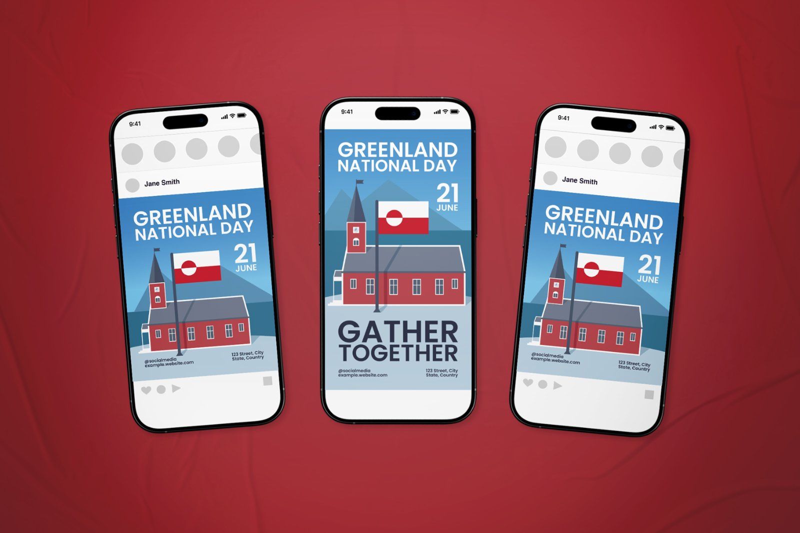 Greenland National Day Event Flyer Set — image 1