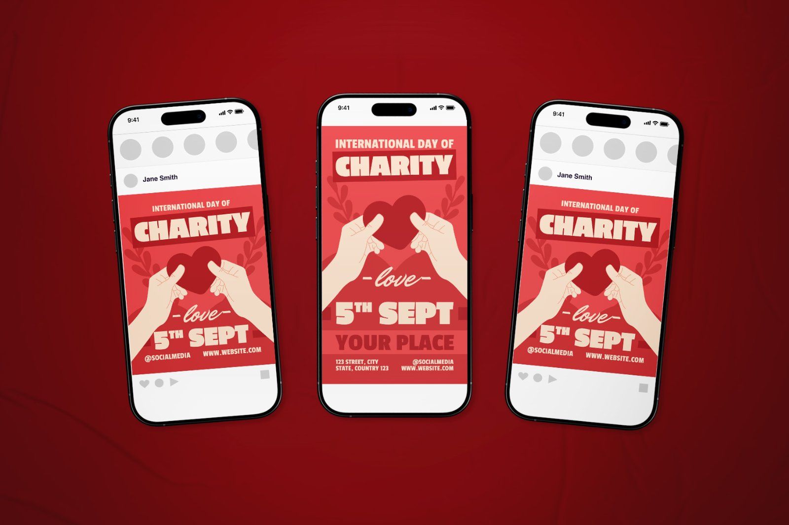 International Day of Charity Event Flyer Set — image 2