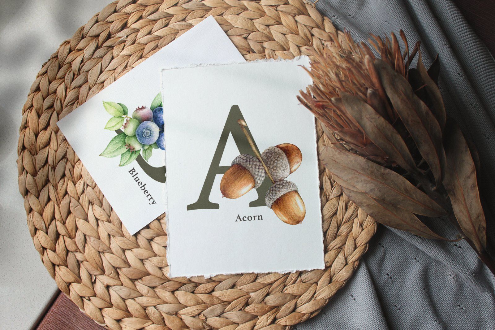 Forest Alphabet Watercolor Clipart — image 2