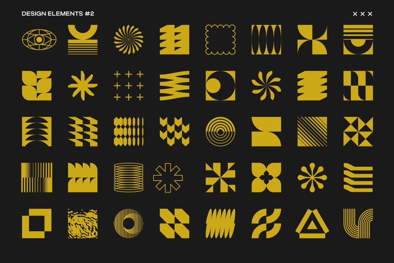 Brutalist Blocks Vector Pack