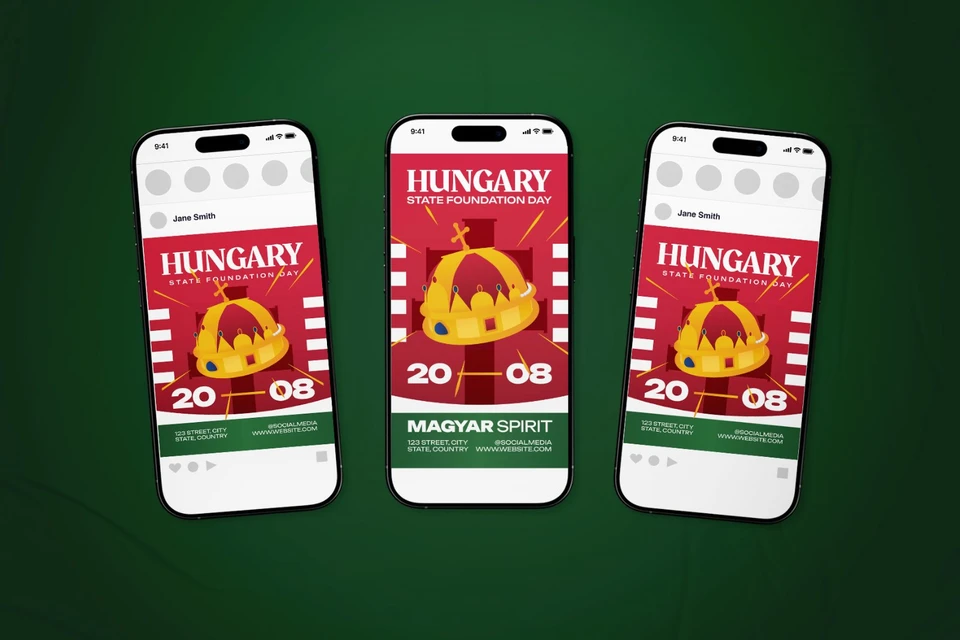 Hungary State Foundation Day Flyer