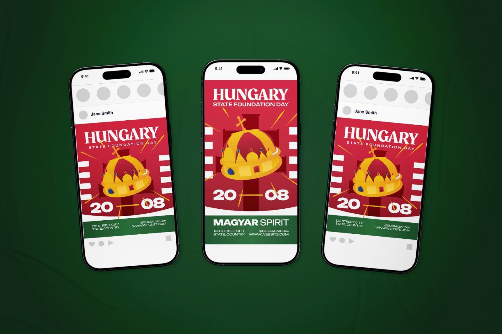 Hungary State Foundation Day Flyer — image 1