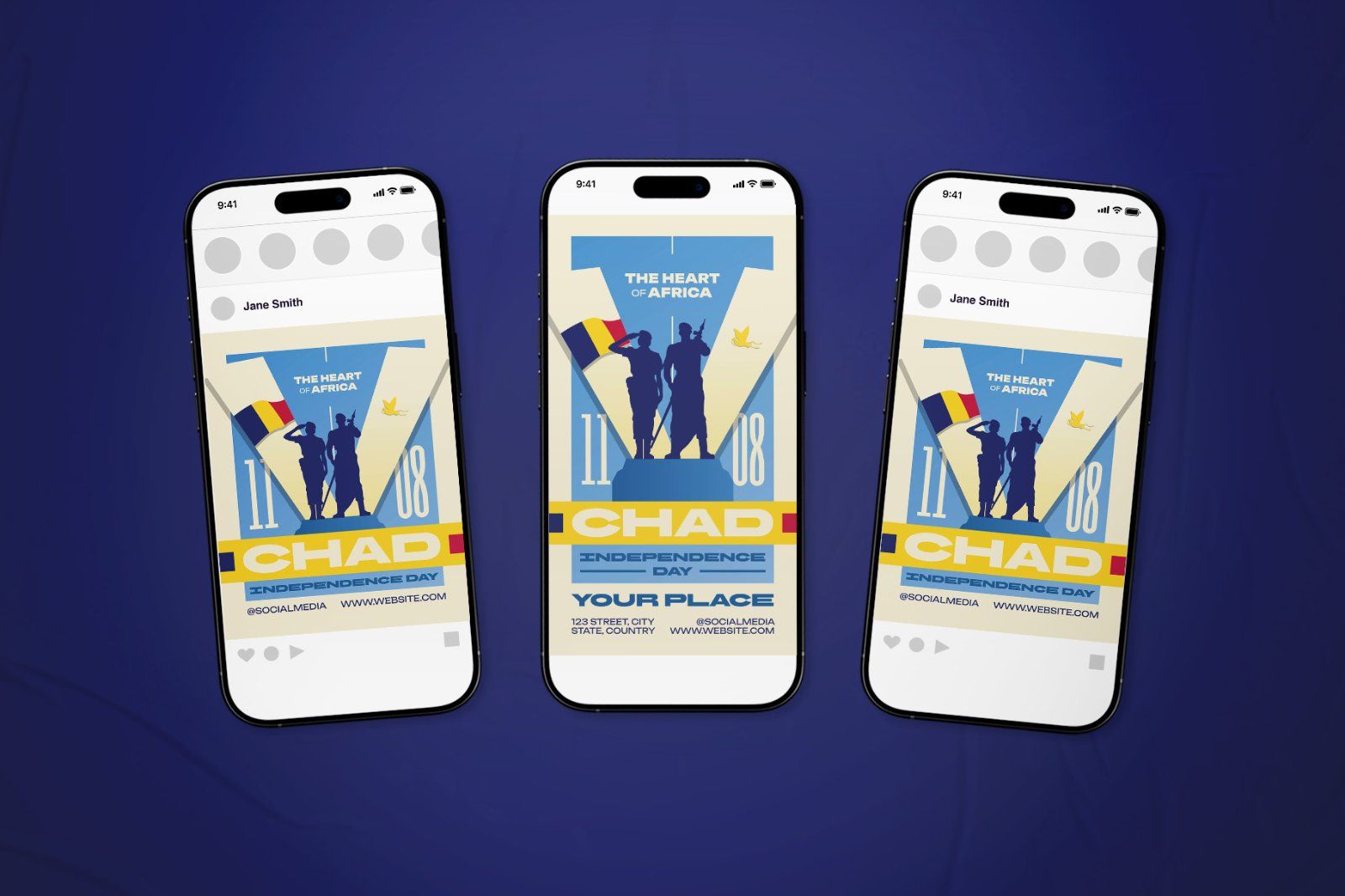 Chad Independence Day Celebration Flyer Set — image 1
