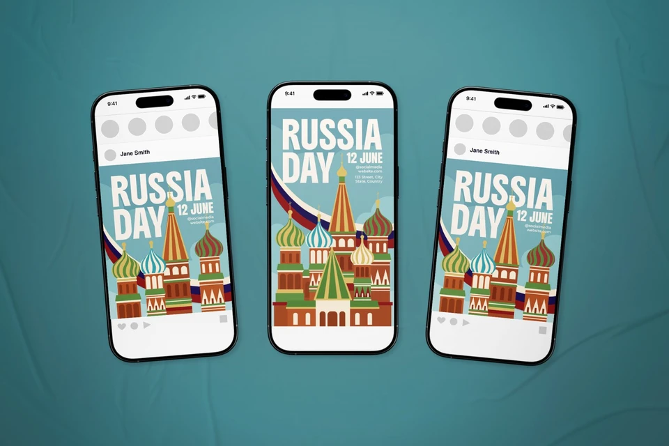 Russia Day Event Flyer Set