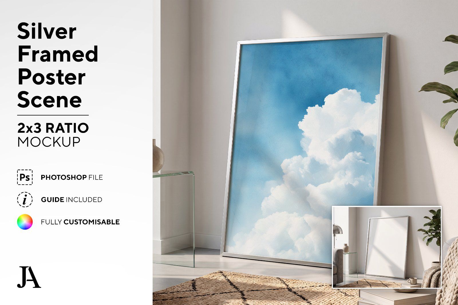 Silver Framed Poster | 2x3 Ratio PSD