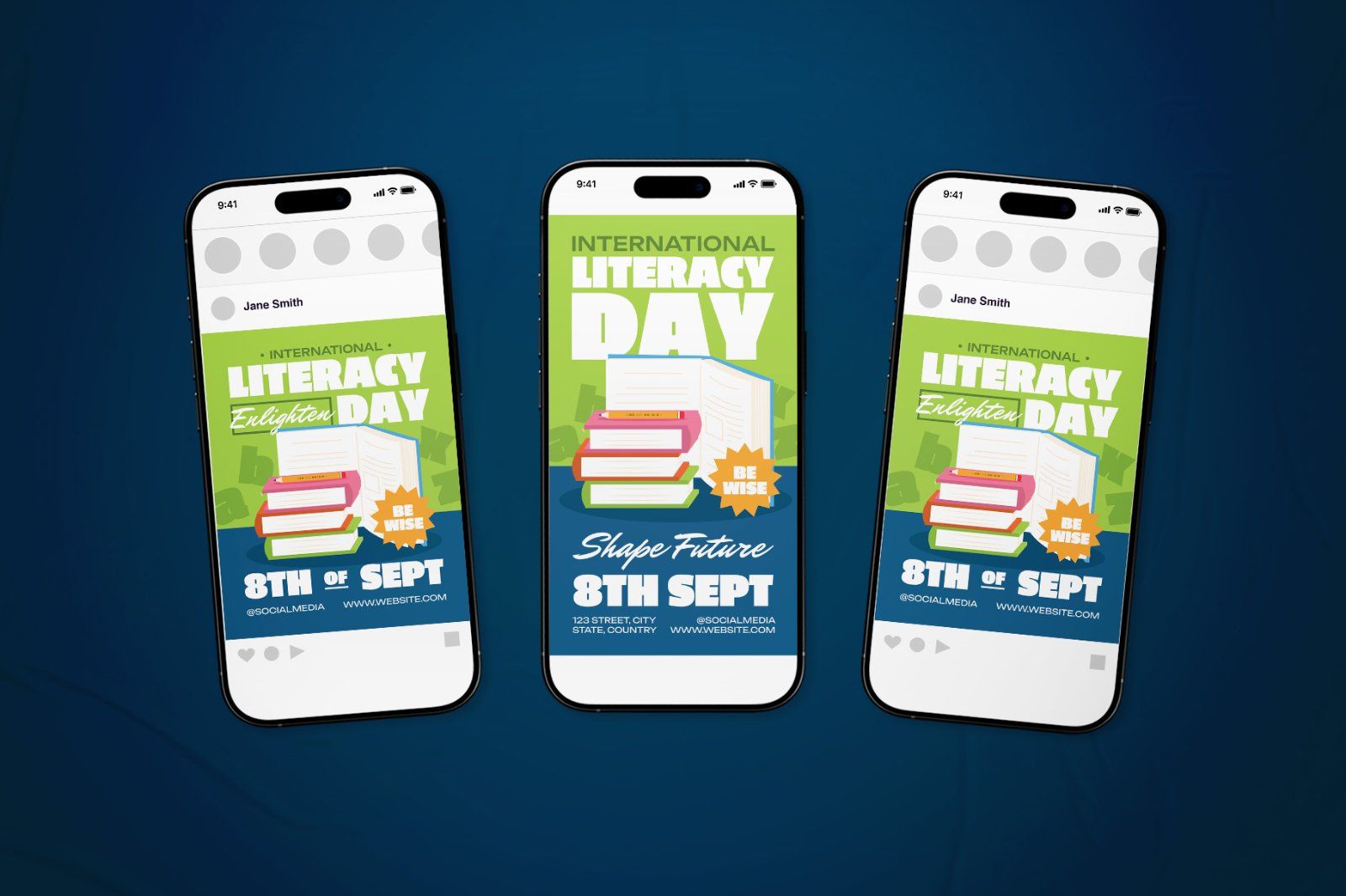 International Literacy Day Event Flyer Set — image 1