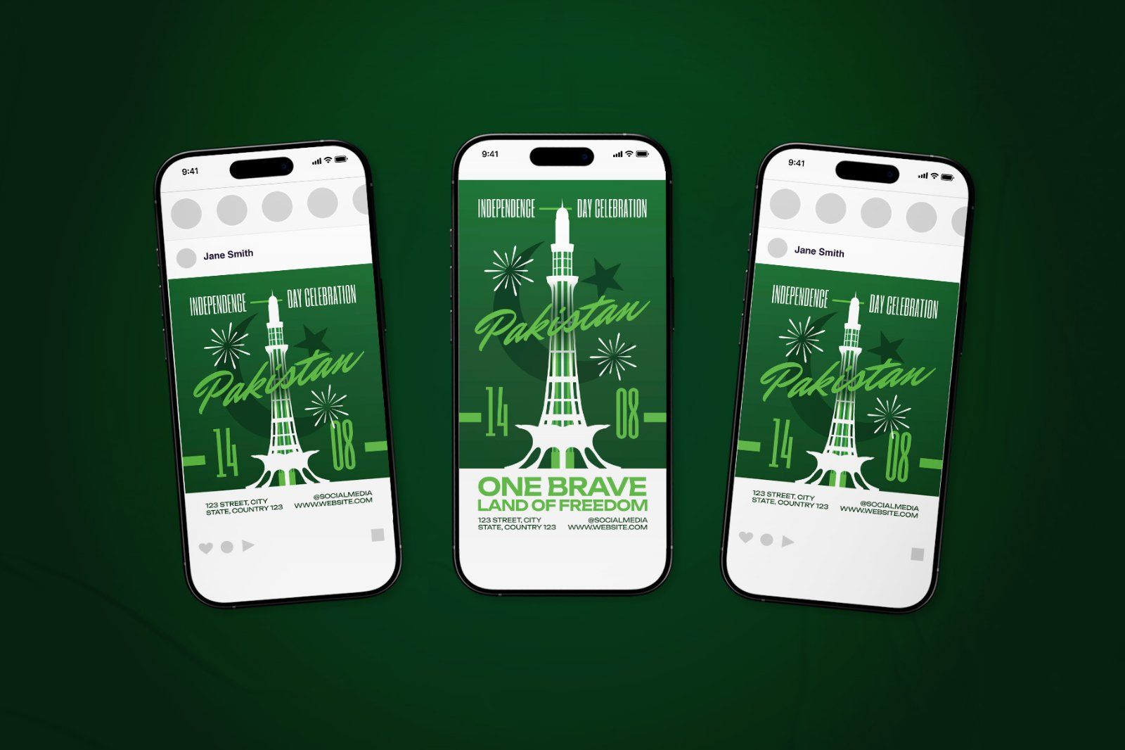 Pakistan Independence Day Celebration Flyer Set — image 1