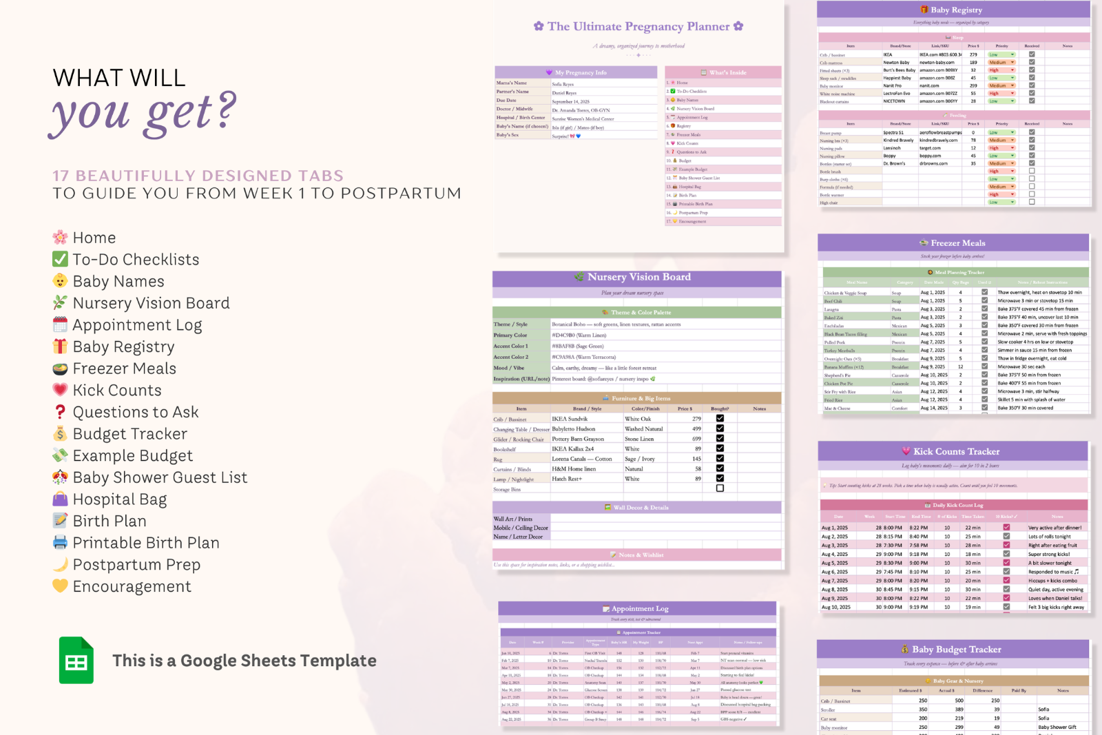 Pregnancy Planner Excel Spreadsheet