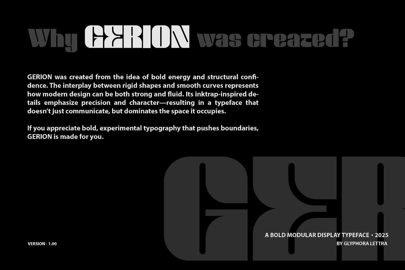 Gerion - Bold Display Sans Serif