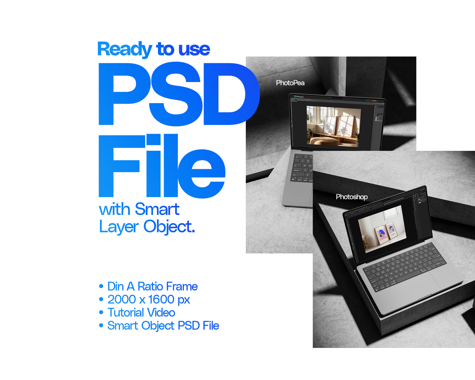 100 Horizontal Wall Frame Mockup Bundle, PSD Poster Mockups