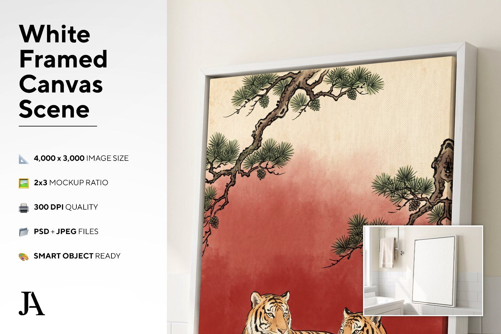 White Framed Canvas | 2x3 Ratio PSD