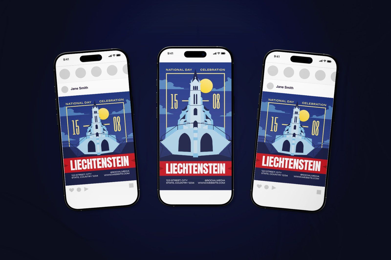 Liechtenstein National Day Celebration Flyer Set — image 1