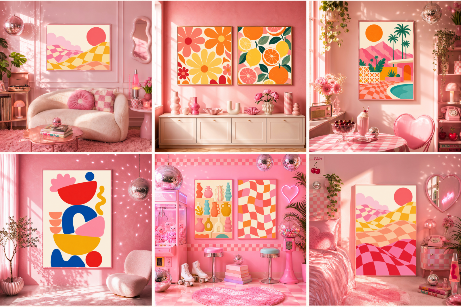 50 Girly Pink Aesthetic Frame Mockup